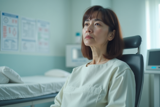 Femme d'âge moyen dans un environnement hospitalier