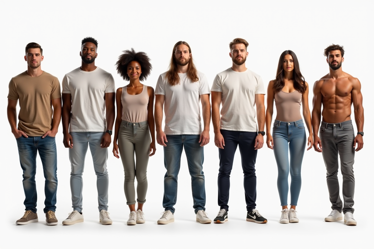 Groupe divers d adultes en tenue casual pour la sante