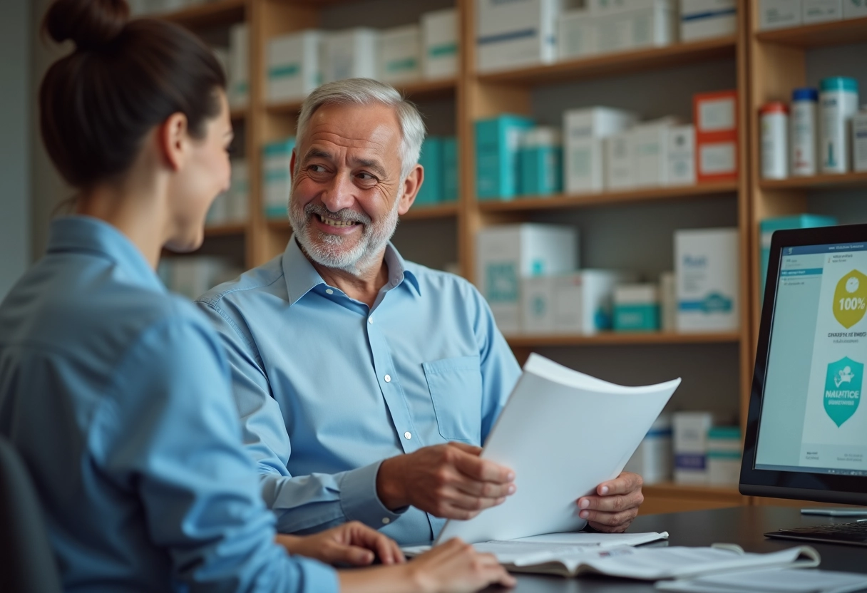 Homme senior souriant lors d