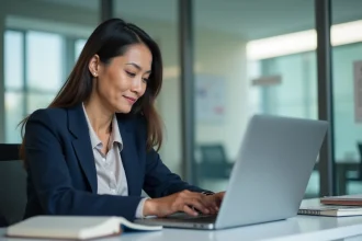Manager de santé en bureau moderne et organisé